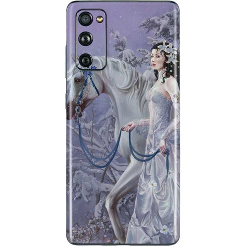 Fairy with Horse in Snow by Nene Thomas Galaxy S20 Fan Edition Skin